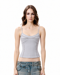 Seam Interlock Tank Top - Fog