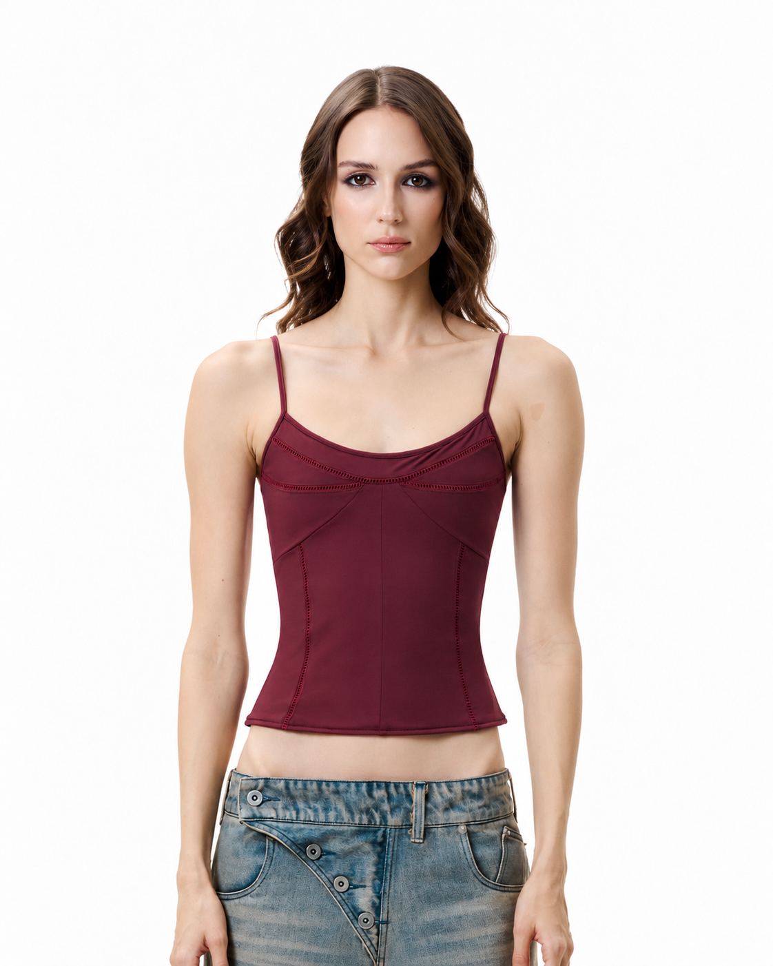 Seam Interlock Tank Top - Plum