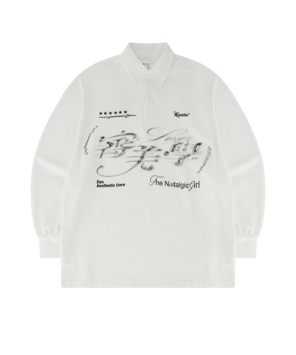 Aesthetic Collar Rugby Shirts (White)