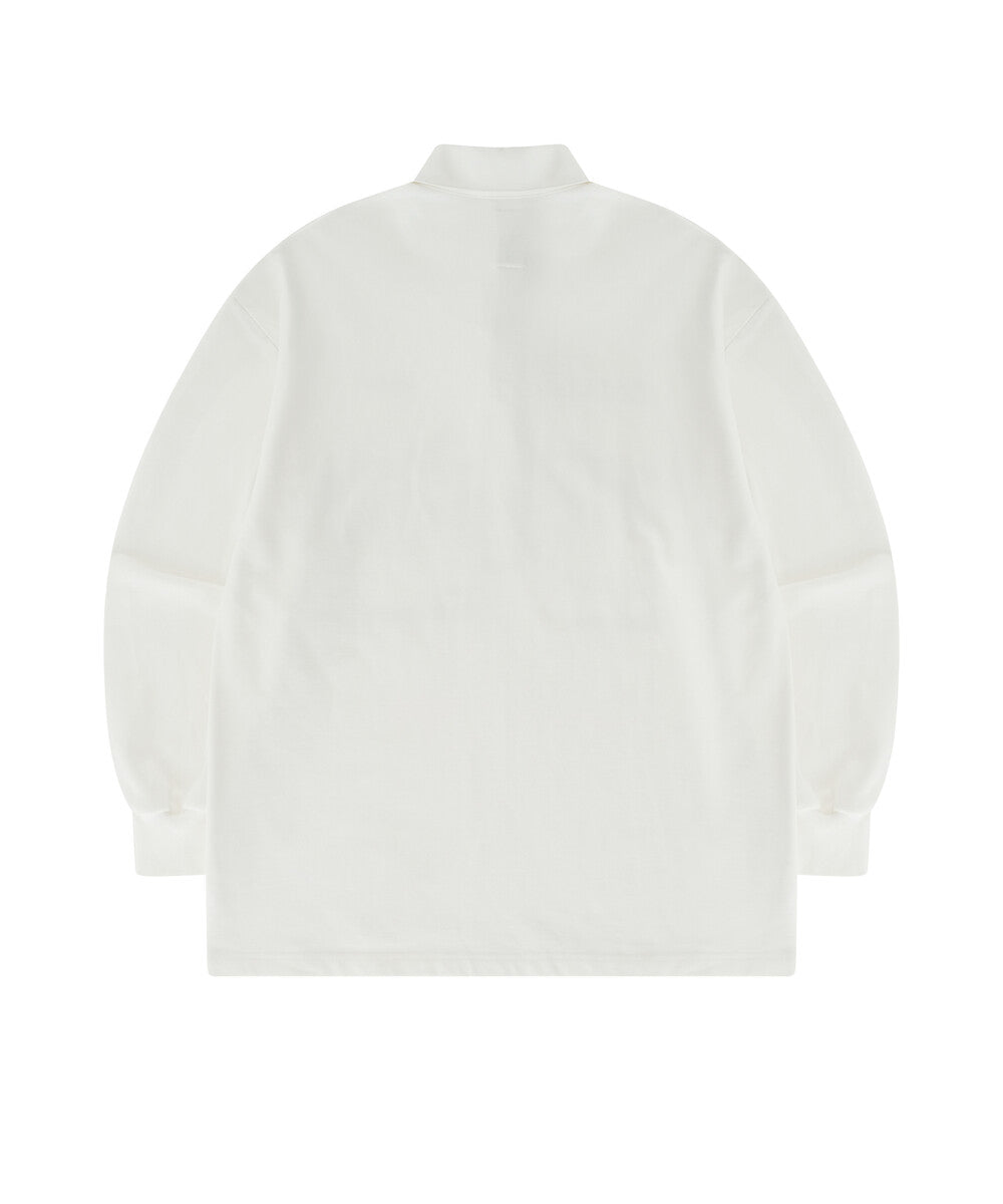 Aesthetic Collar Rugby Shirts (White)