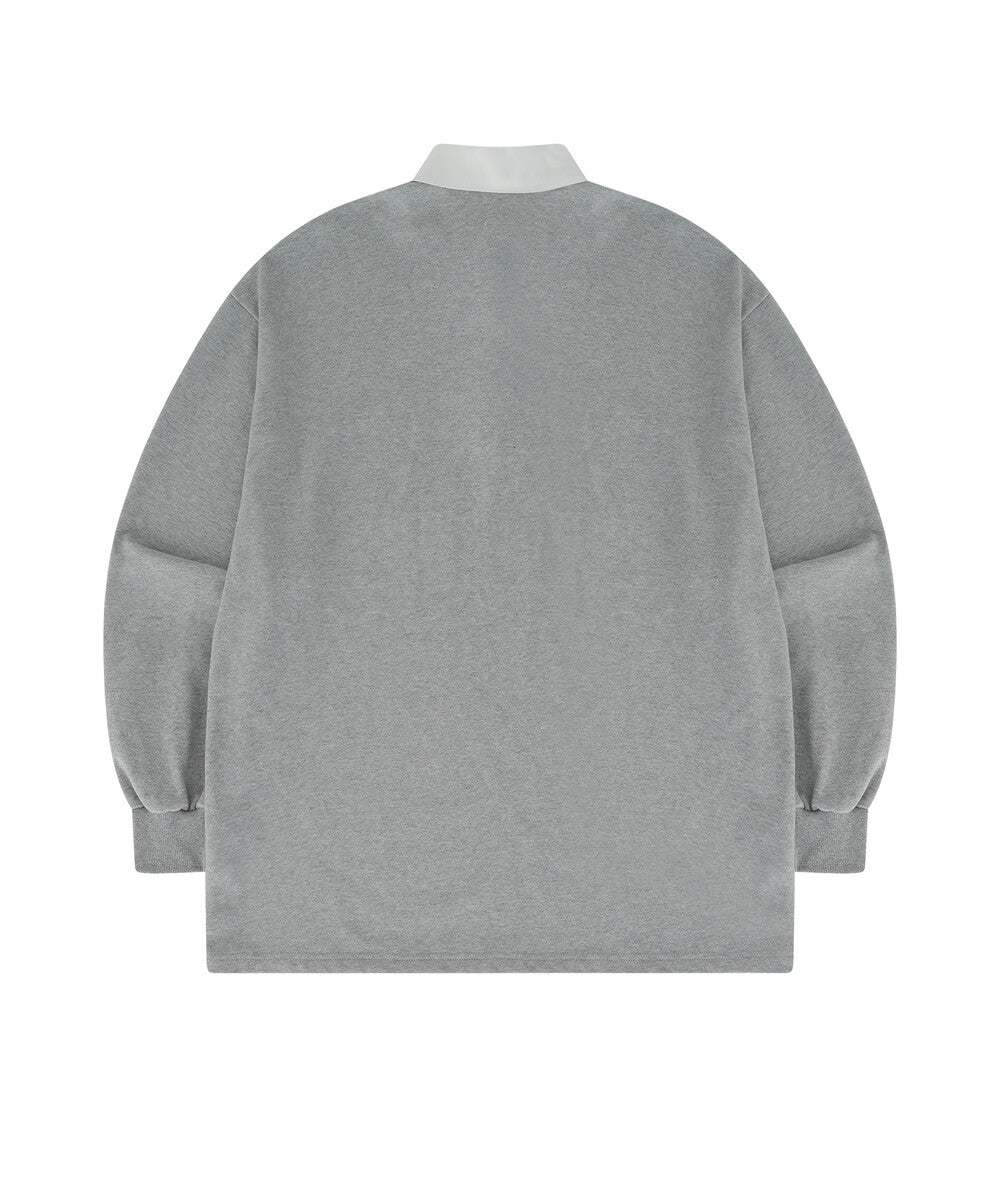 Aesthetic Collar Rugby Shirts (Gray)