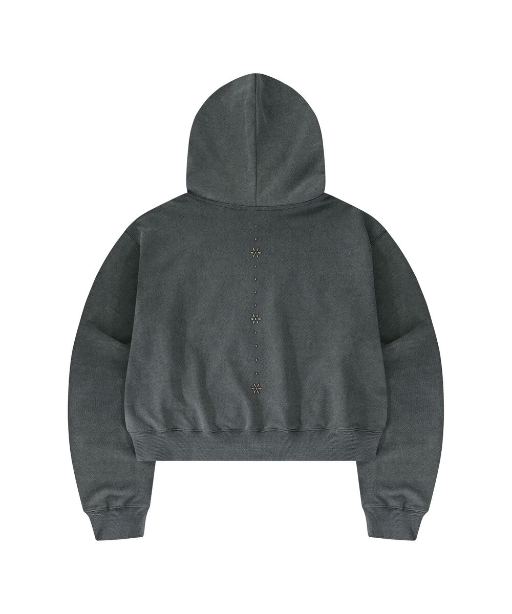 Monk Over Hood Zip-up (Charcoal)