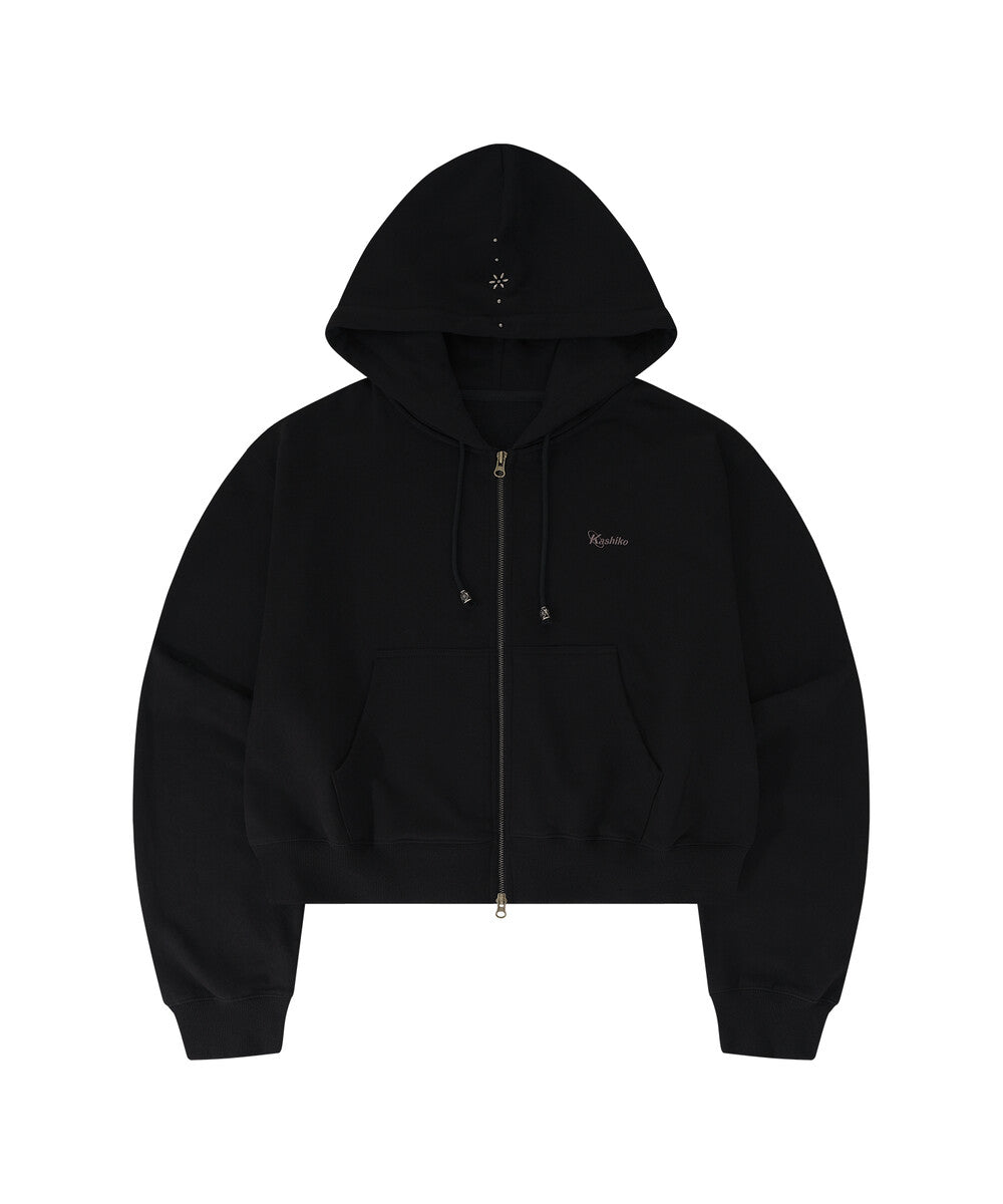 Monk Over Hood Zip-up (Black)