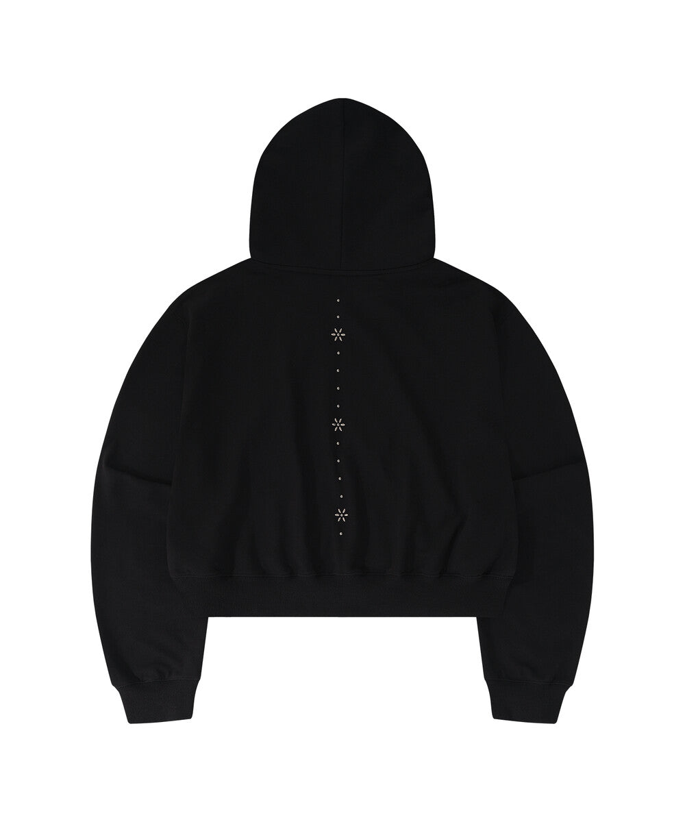 Monk Over Hood Zip-up (Black)