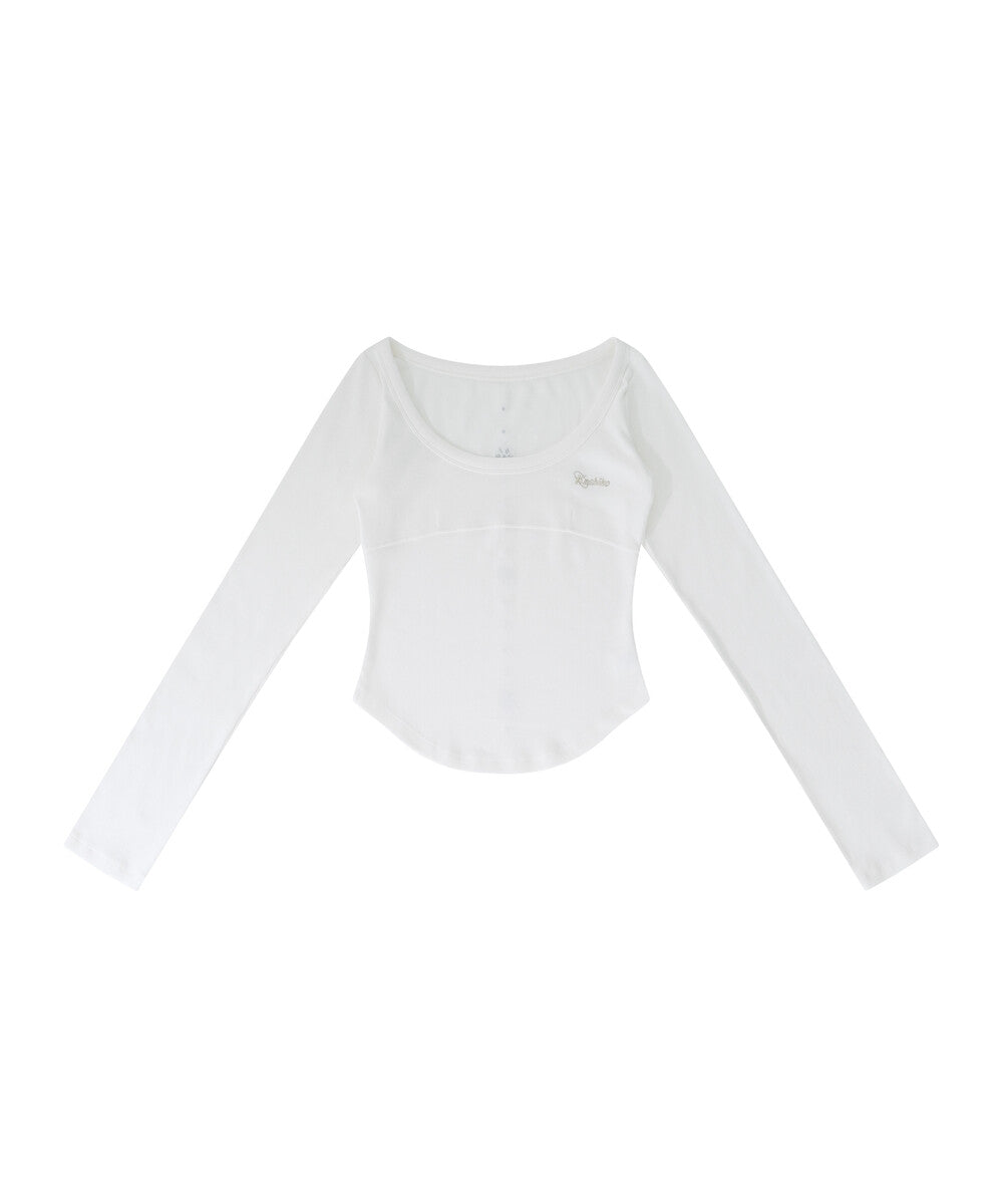 Monk Long Sleeve Top (White)