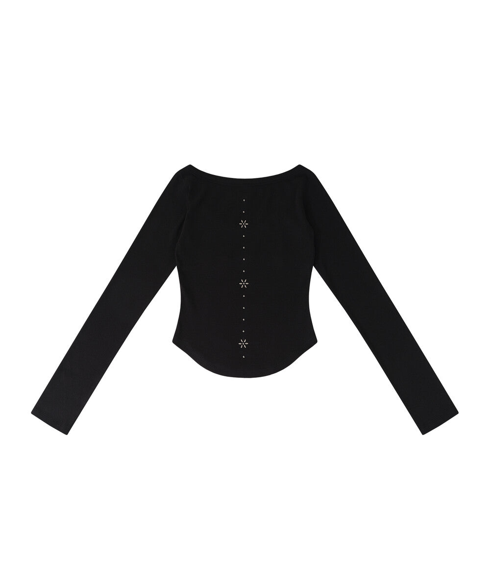 Monk Long Sleeve Top (Black)