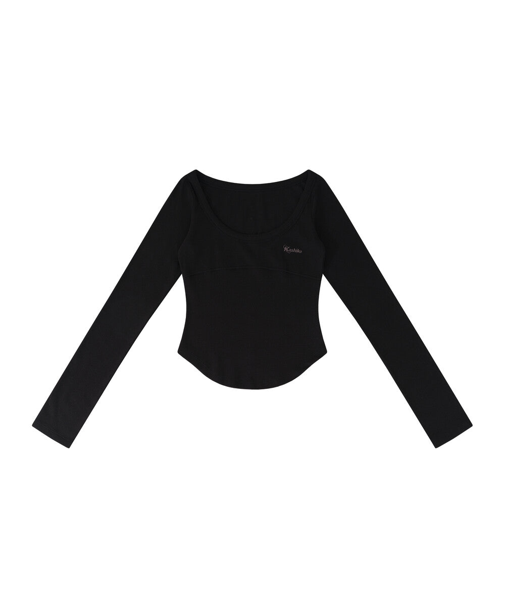 Monk Long Sleeve Top (Black)