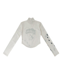 Oriental Highneck Mesh Top