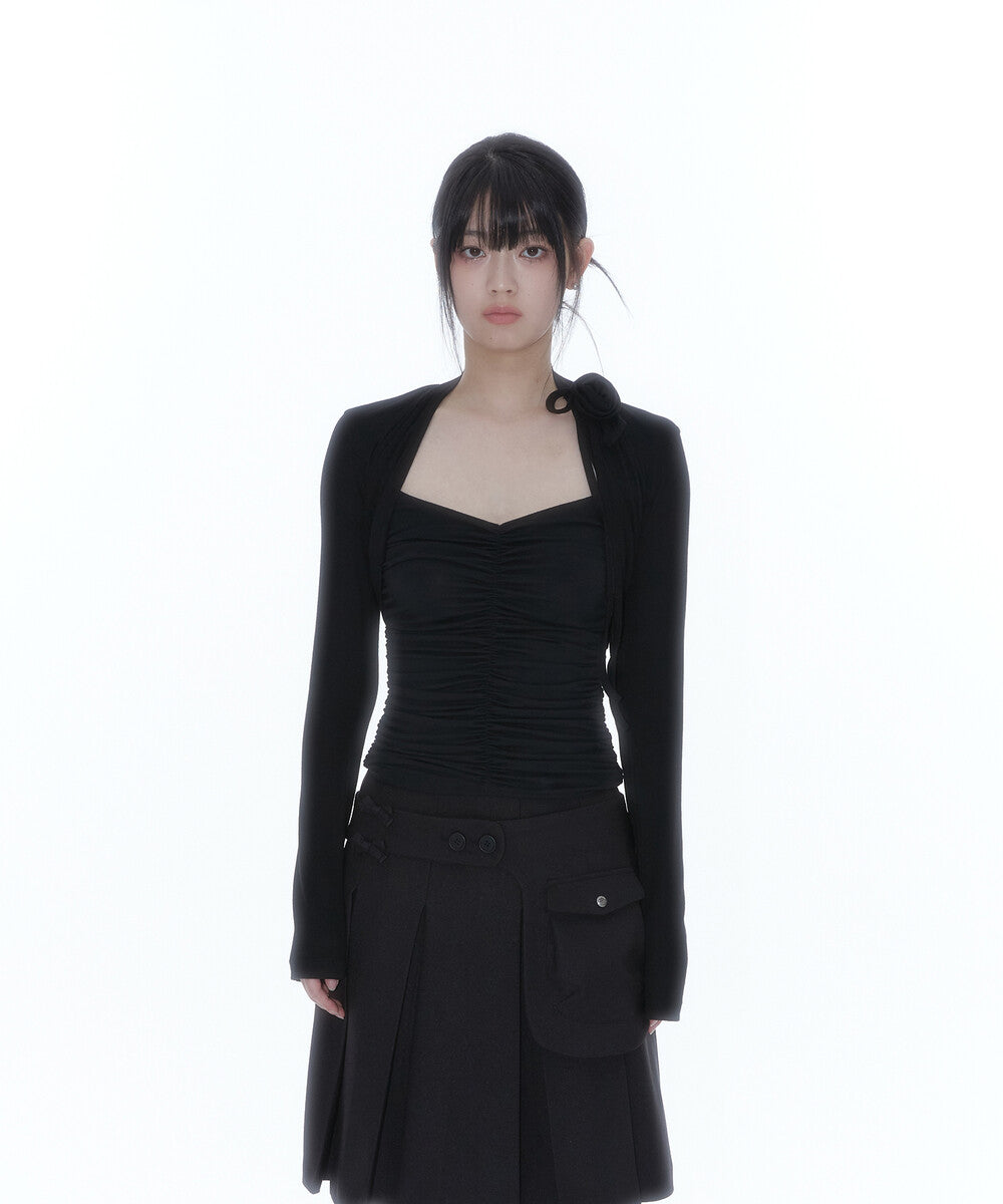 Rose Bolero Cardigan (Black)