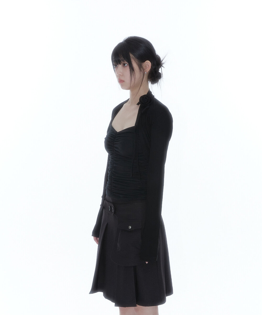 Rose Bolero Cardigan (Black)