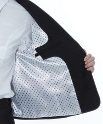 Ribbon Belted Preppy Jacket (Black)
