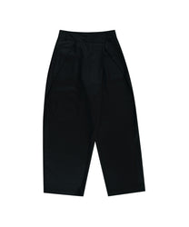 Pintuck Asymmetric Trousers (Black)