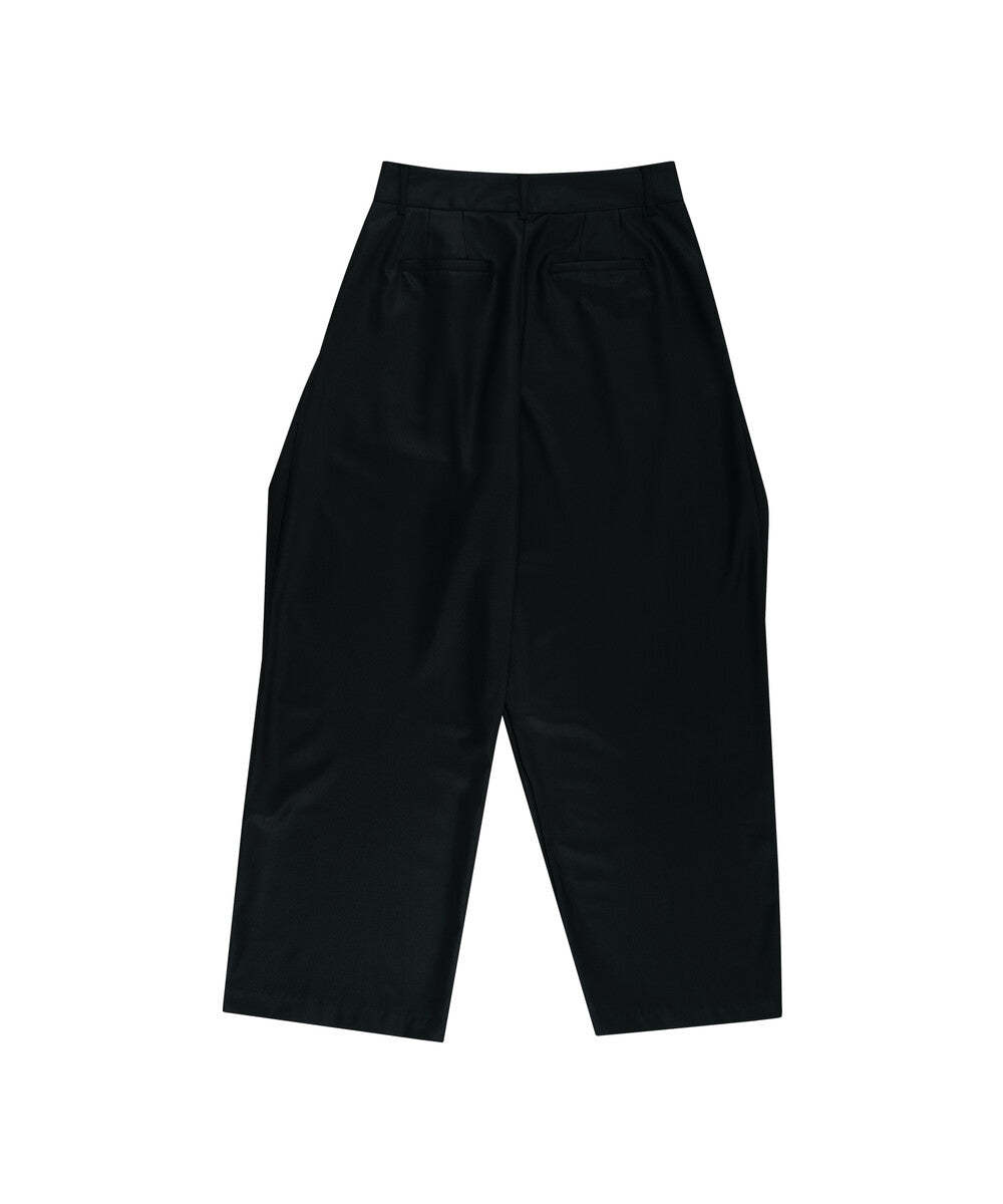 Pintuck Asymmetric Trousers (Black)