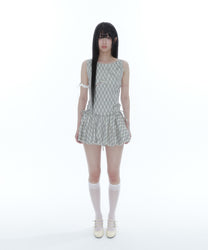 Fairy Ribbon Bubble Skirt (Checked)