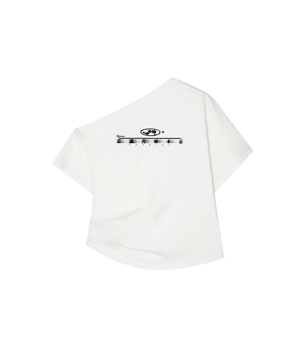 Zen One Shoulder Top (White)