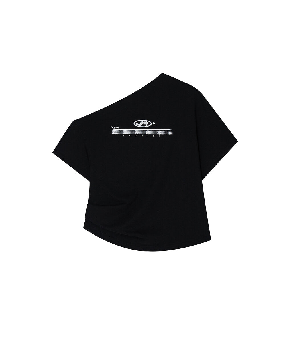 Zen One Shoulder Top (Black)