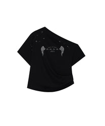 Zen One Shoulder Top (Black)