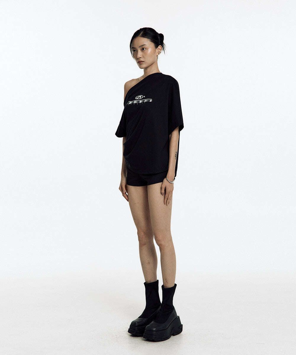 Zen One Shoulder Top (Black)