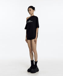 Zen One Shoulder Top (Black)