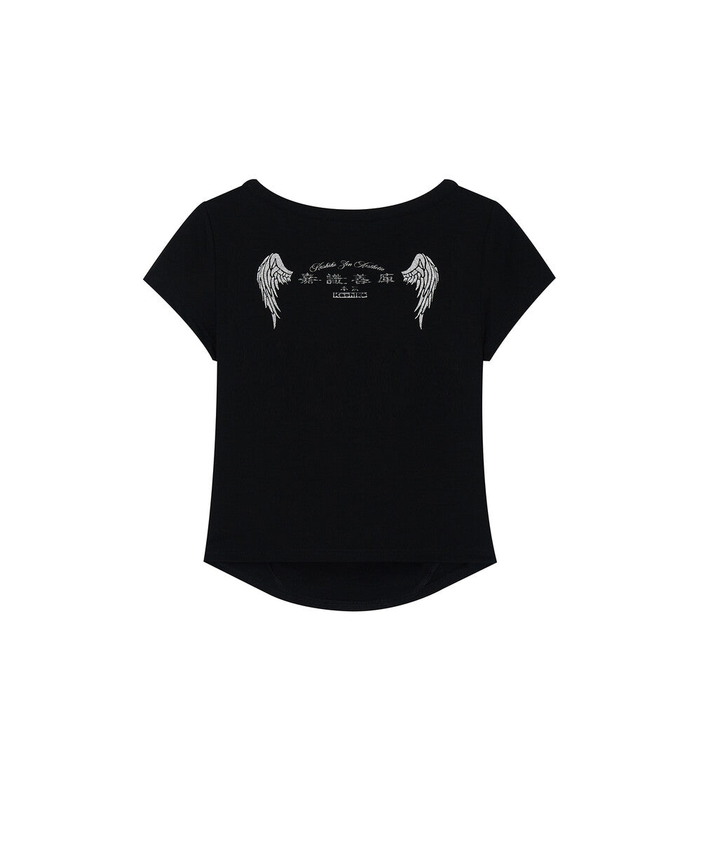 Zen Button Henley Neck Top (Black)