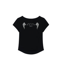 Zen Button Henley Neck Top (Black)