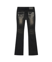 Lowrise Boots Cut Denim Pants (Black)