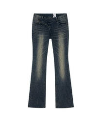 Lowrise Boots Cut Denim Pants (Blue)