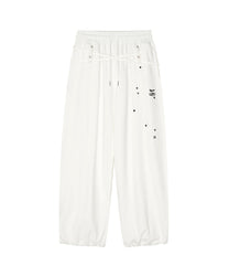 Zenu Belt Sweat Pants (White)