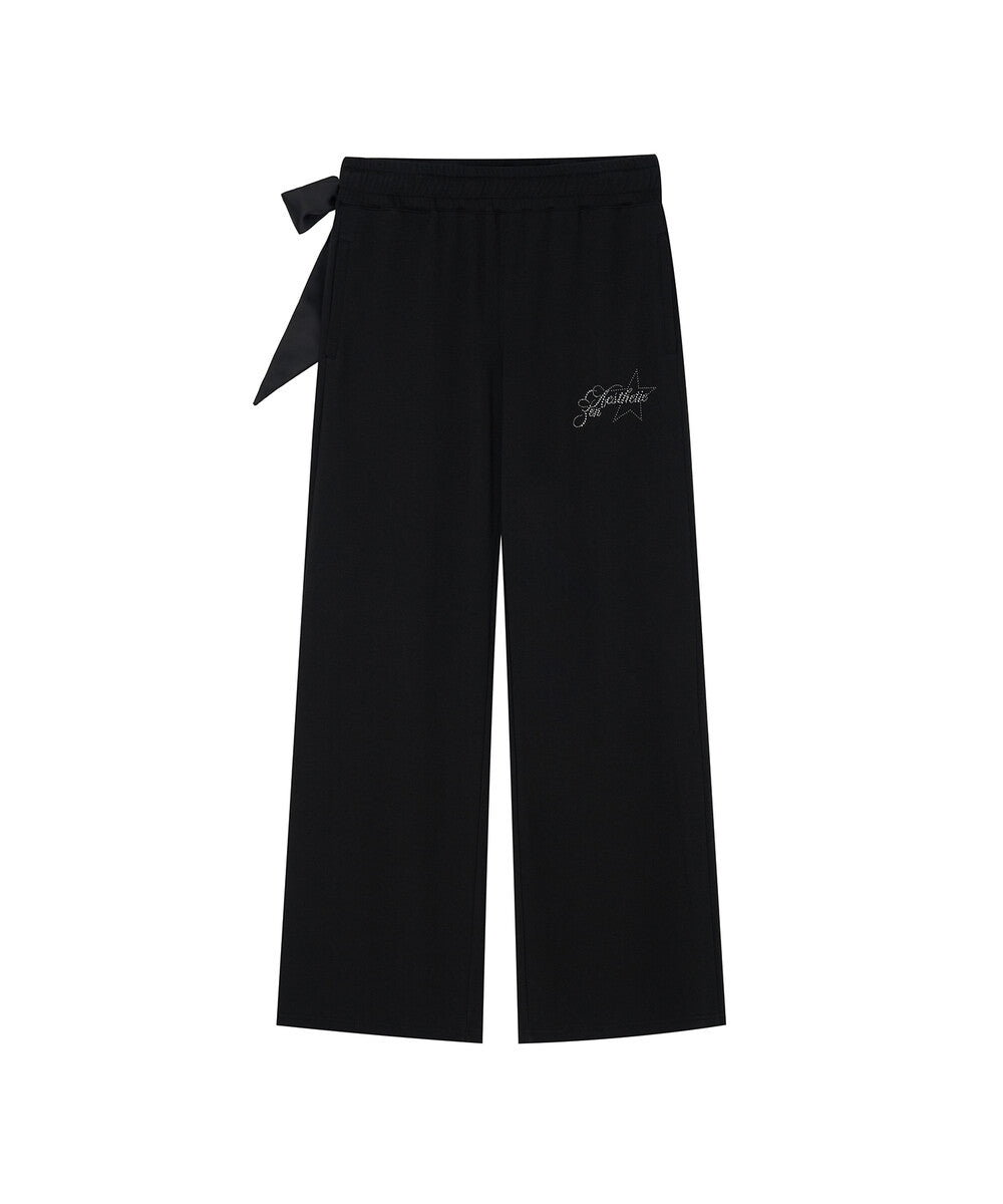 Scarf Sweat Pants (Black)