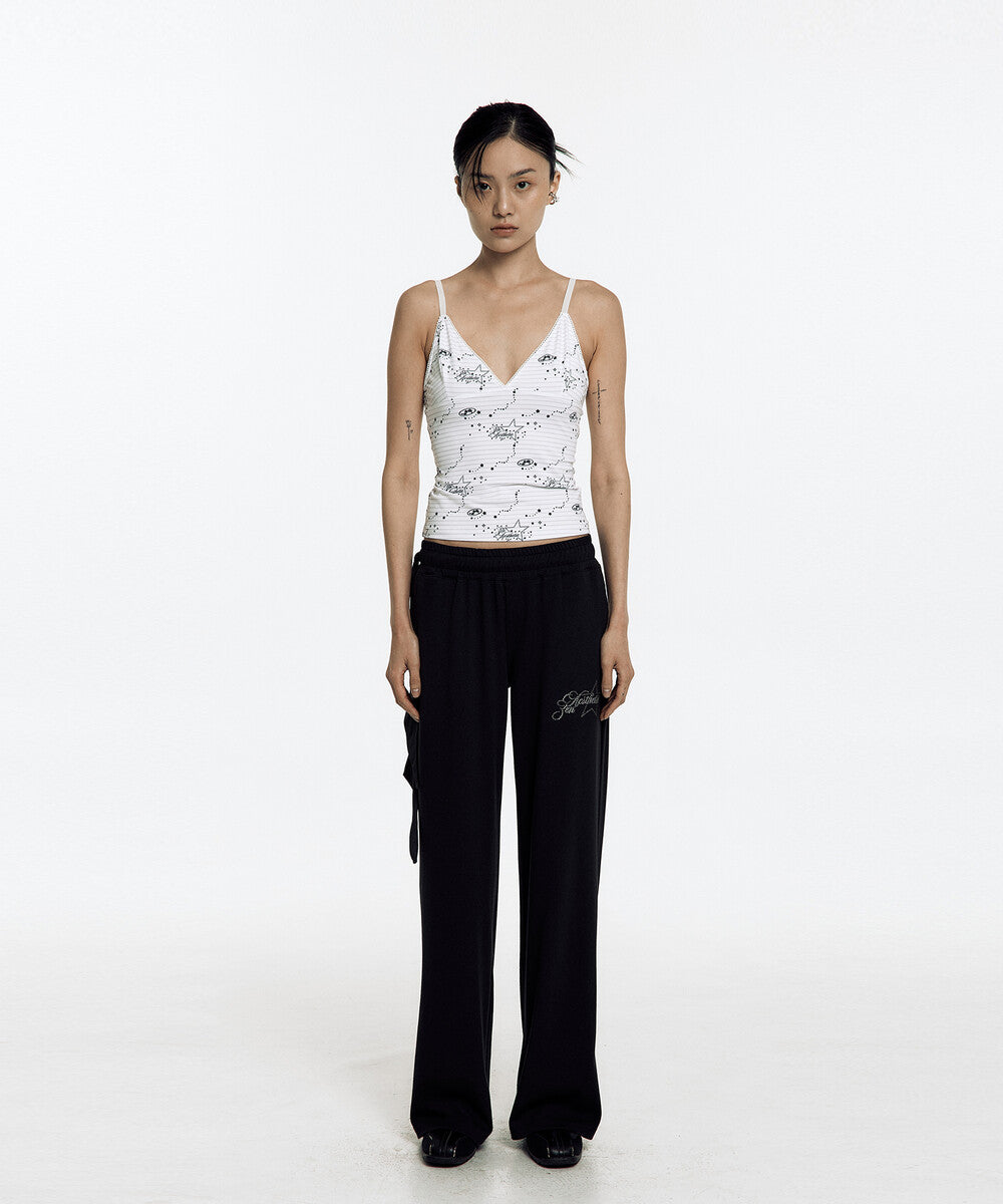 Scarf Sweat Pants (Black)