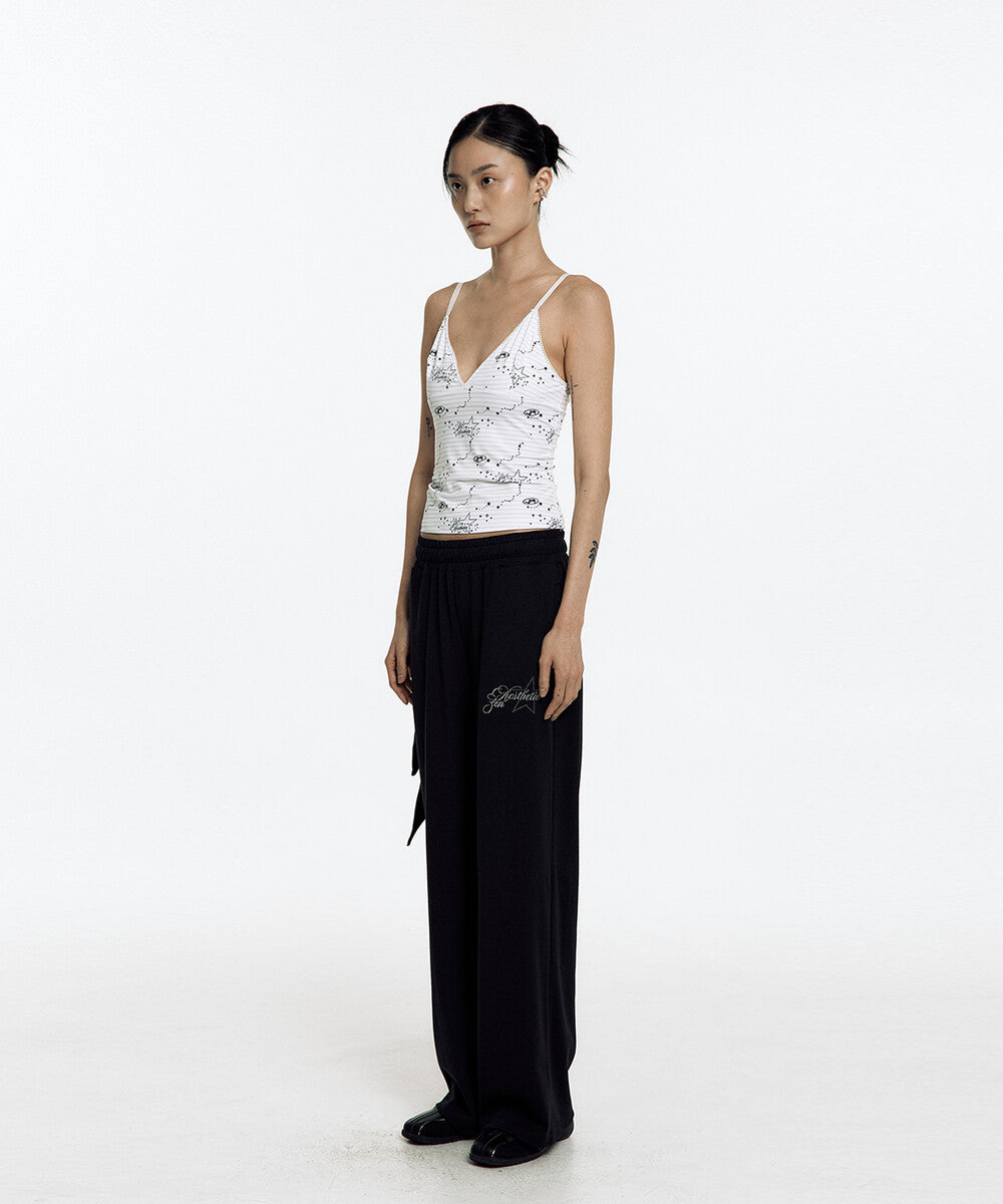 Scarf Sweat Pants (Black)