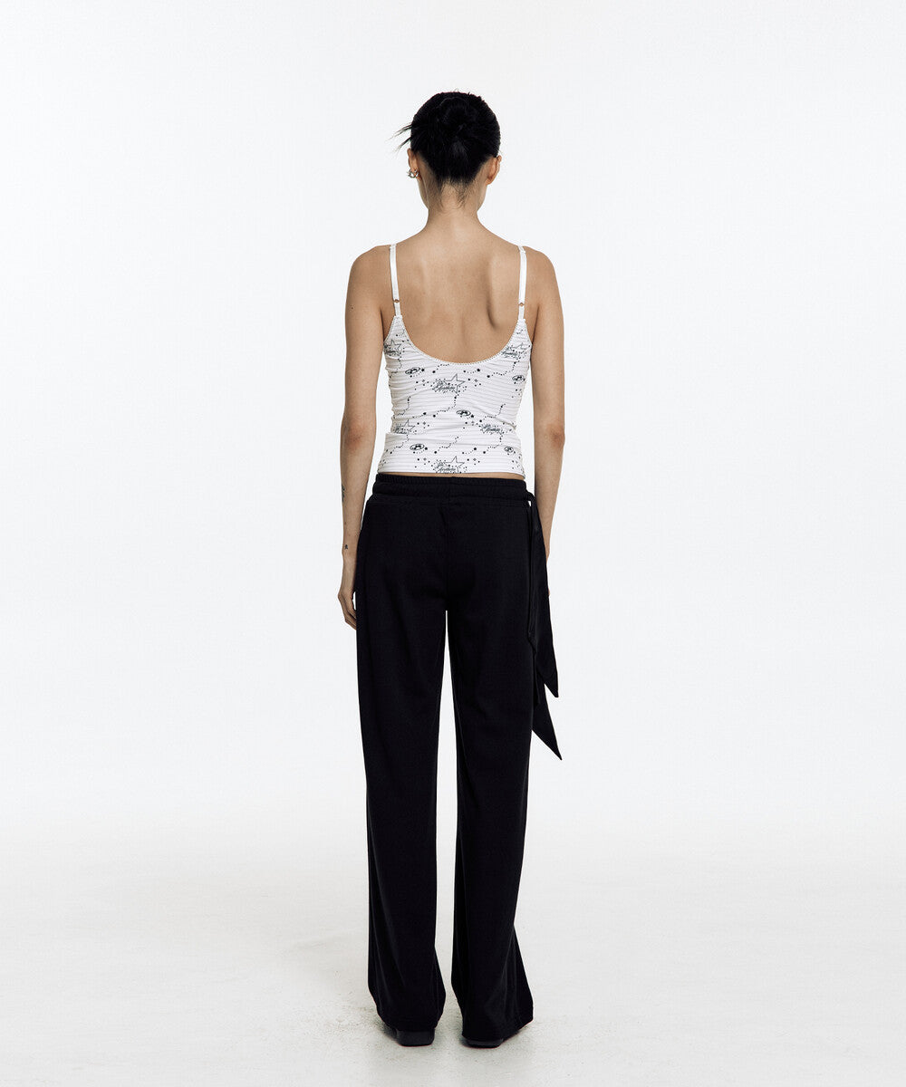 Scarf Sweat Pants (Black)
