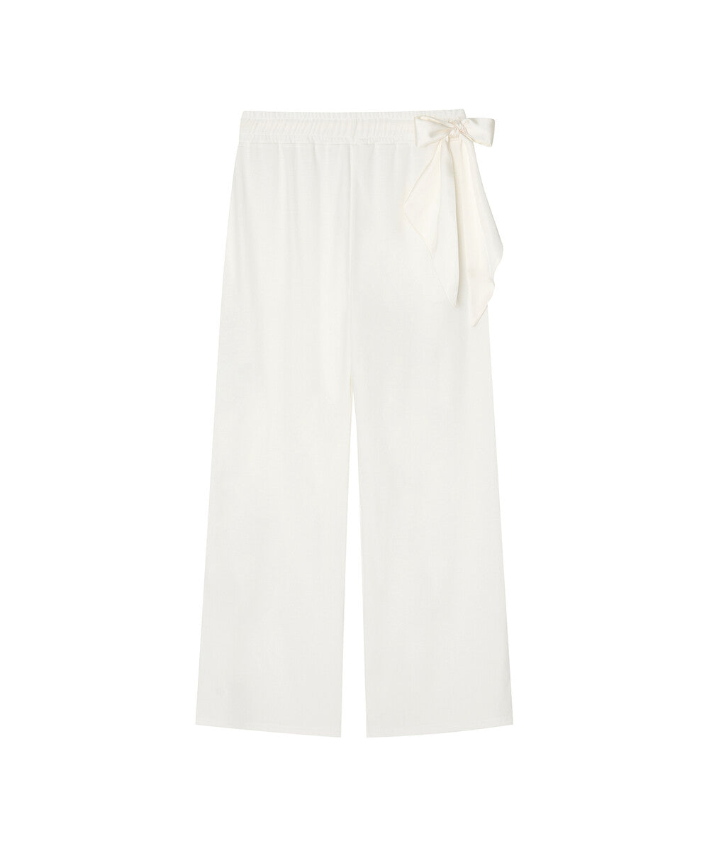 Scarf Sweat Pants (White)