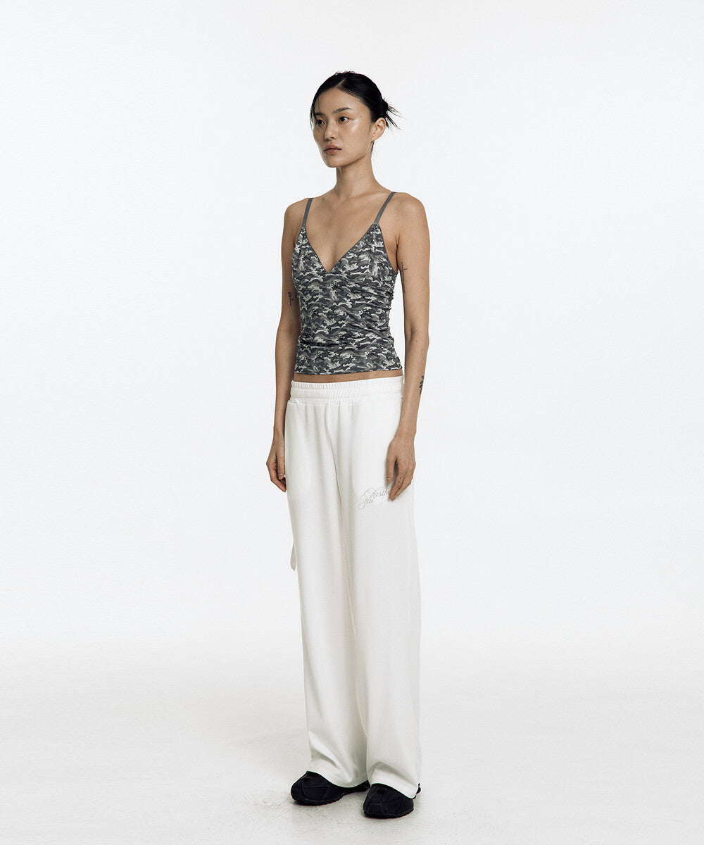 Scarf Sweat Pants (White)