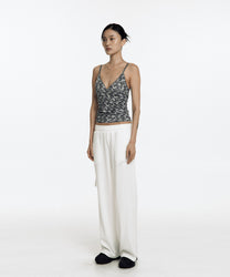 Scarf Sweat Pants (White)