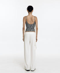 Scarf Sweat Pants (White)