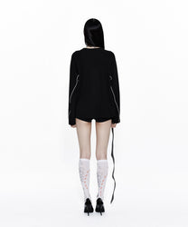 Waffle Rugby Tee Black