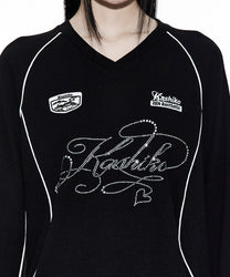 Waffle Rugby Tee Black