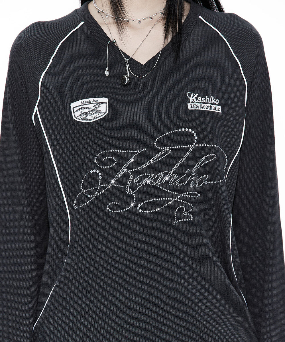 Waffle Rugby Tee Charcoal
