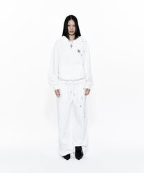 Zenu Belt Sweat Pants (White)