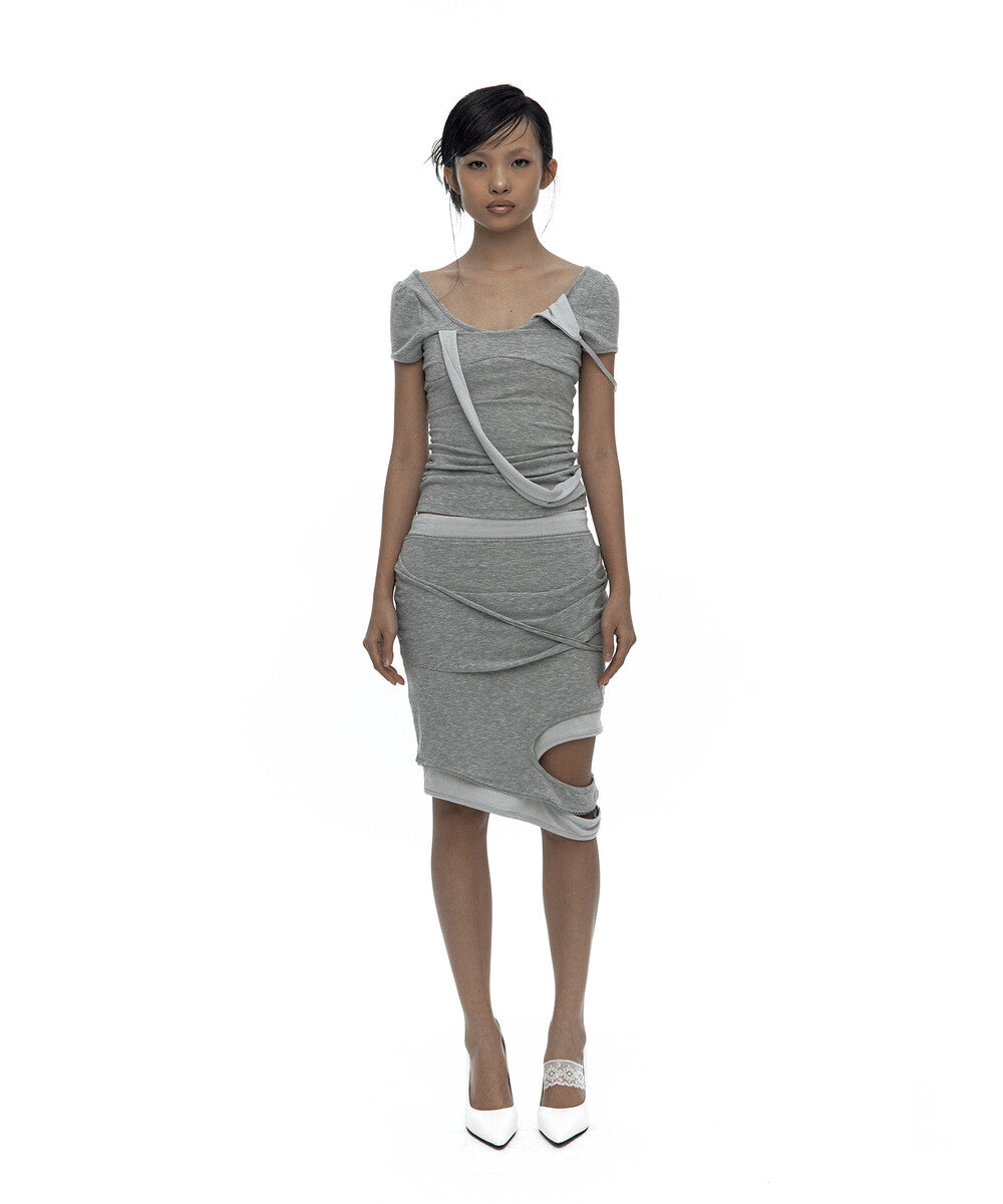 Peek-a-boo Top Gray