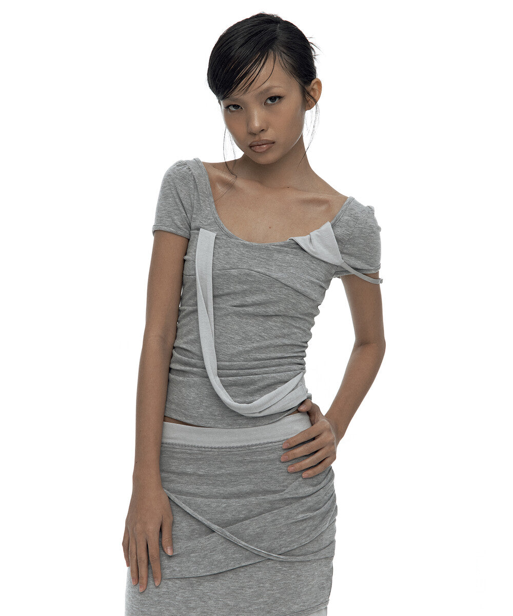 Peek-a-boo Top Gray