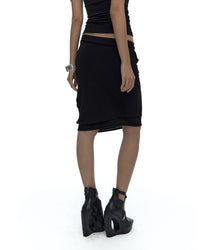 Peek-a-boo Strap Skirt Black