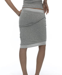 Peek-a-boo Strap Skirt Gray