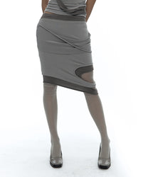 Peek-a-boo Strap Skirt Warm Gray