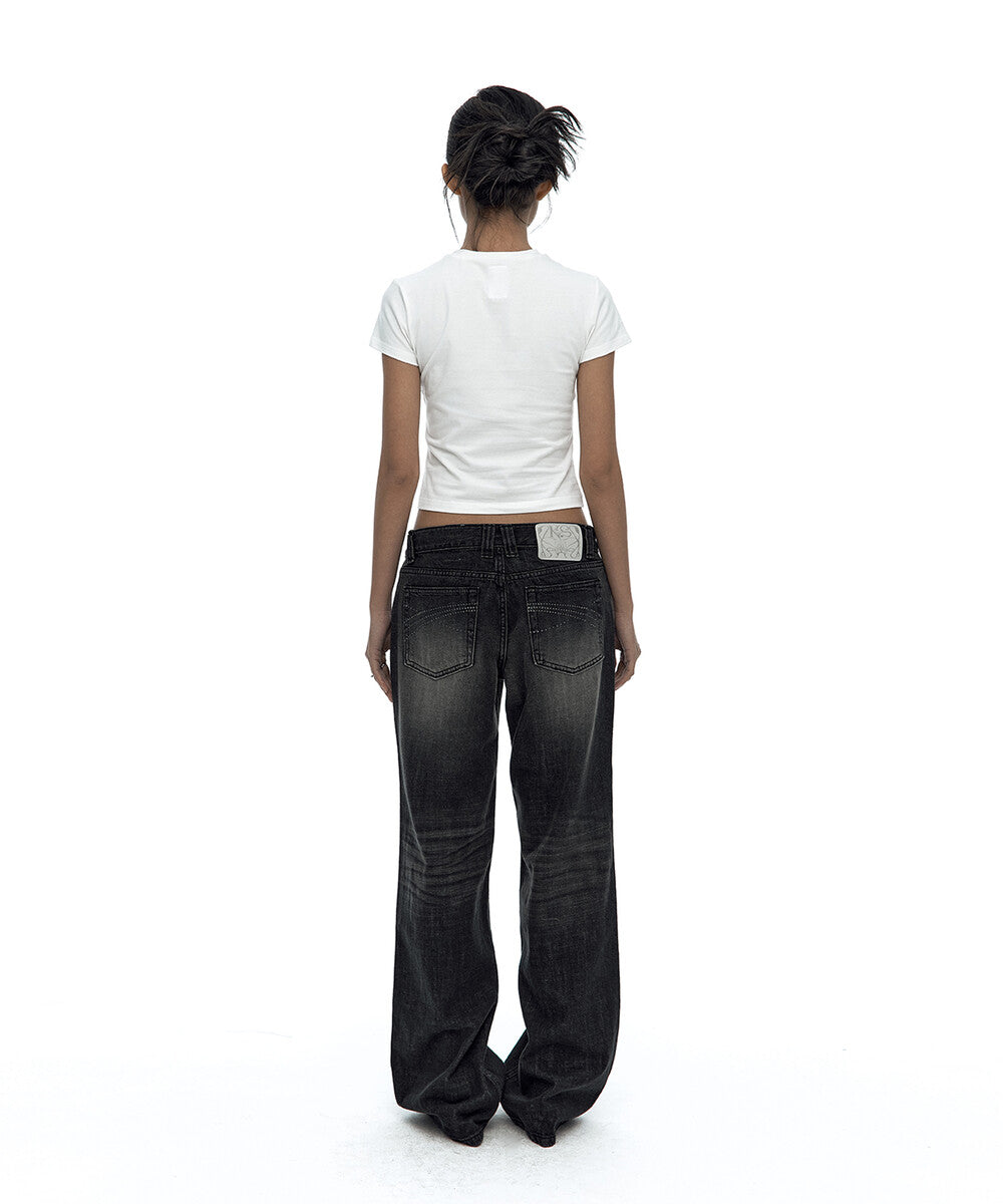 Hotfix Straight Jeans Black
