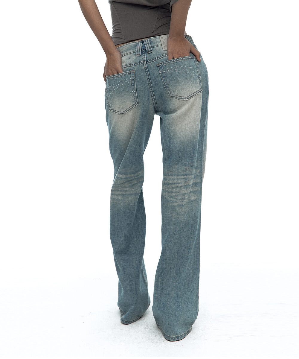 Hotfix Straight Jeans Light Blue