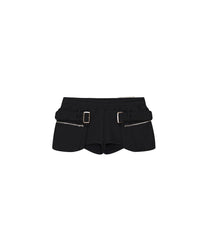 Belted Pocket Shorts Black