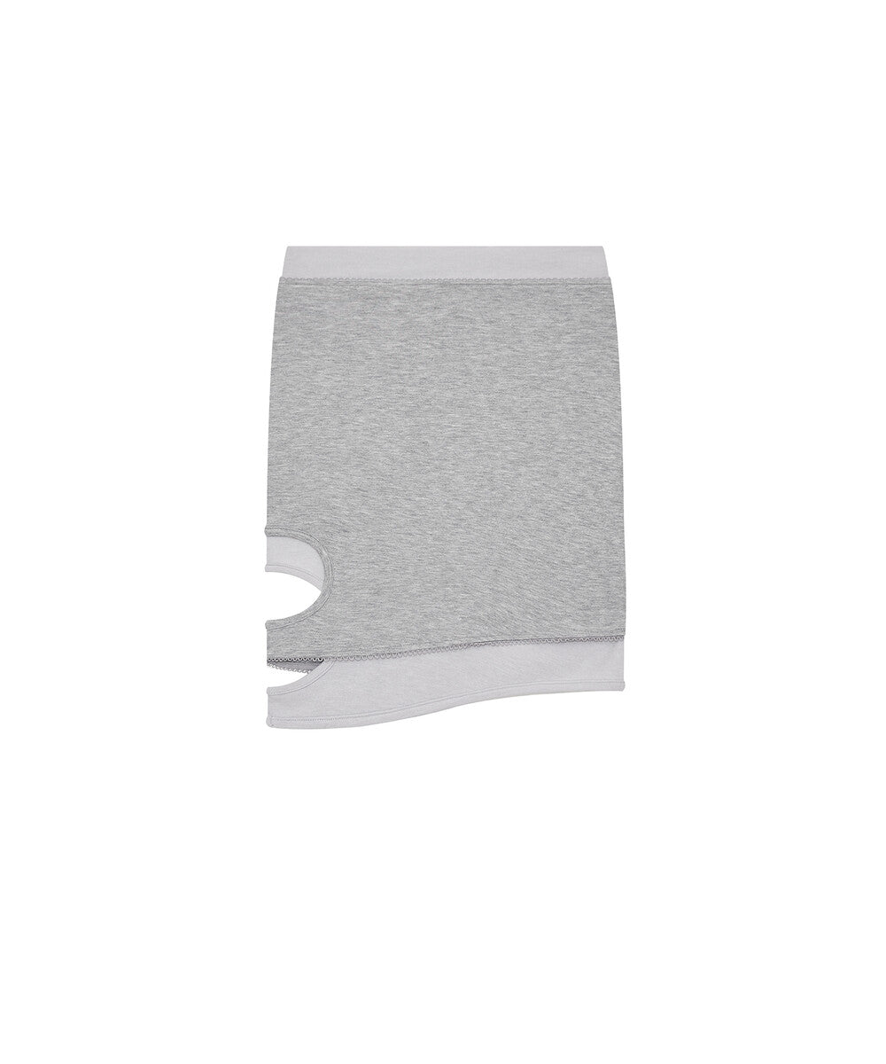 Peek-a-boo Strap Skirt Gray