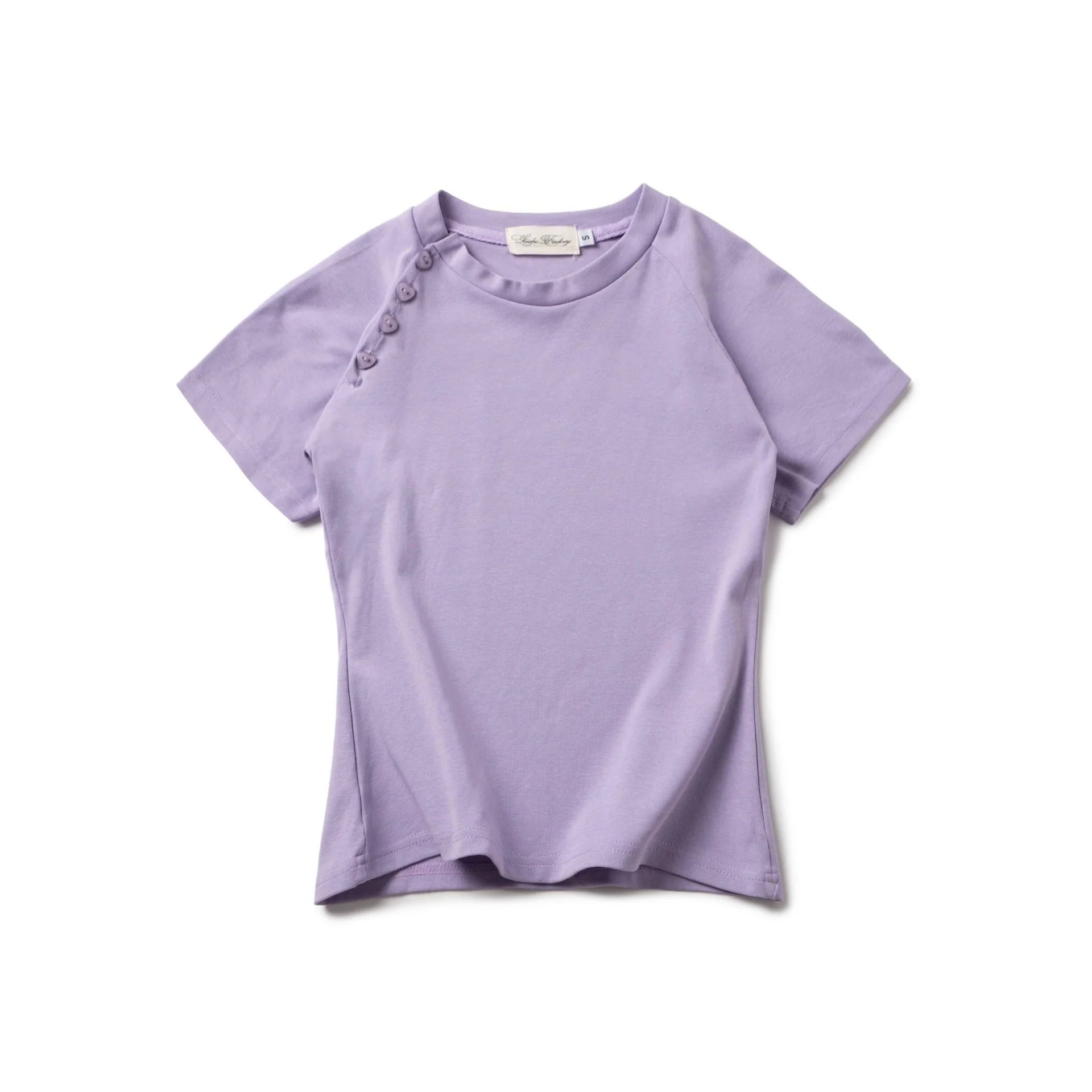 Raglan Heart Baby Tee (Purple)